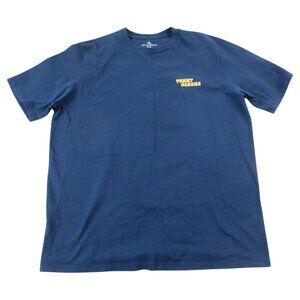 Tommy Bahama Tee Shirt Mens Medium Navy Mower Lawn In 60 Seconds Garden Tractor